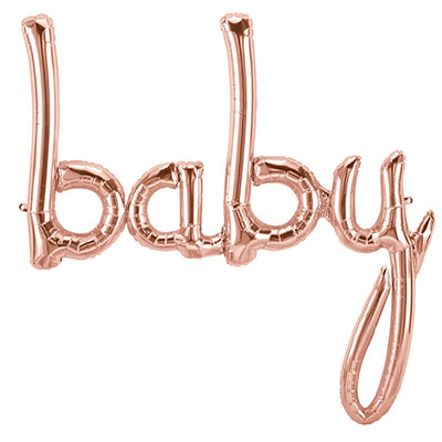 Northstar 46 inch BABY SCRIPT - ROSE GOLD (AIR-FILL ONLY) Foil Balloon 01408-01-N-P