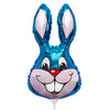 Party Brands 16 inch RABBIT - BLUE MINI SHAPE (AIR-FILL ONLY) Foil Balloon 320510B-FM-U