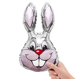 Party Brands 16 inch RABBIT - GRAY MINI SHAPE (AIR-FILL ONLY) Foil Balloon 320510G-FM-U