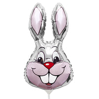 Party Brands 16 inch RABBIT - GRAY MINI SHAPE (AIR-FILL ONLY) Foil Balloon 320510G-FM-U