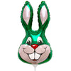 Party Brands 16 inch RABBIT - GREEN MINI SHAPE (AIR-FILL ONLY) Foil Balloon 320510GR-FM-U