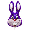 Party Brands 16 inch RABBIT - PURPLE MINI SHAPE (AIR-FILL ONLY) Foil Balloon 320510PUR-FM-U