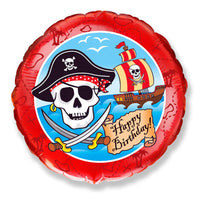 Party Brands 18 inch BIRTHDAY PIRATES Foil Balloon LAB179-FM