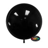 LA Balloons 18 inch GEMS BALLOON - RAVEN BLACK (5 PK) Plastic Balloon 00837-GB-P