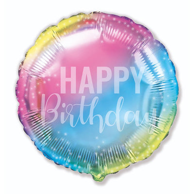 Party Brands 18 inch HAPPY BIRTHDAY GRADIENT Foil Balloon 306941-FM-U