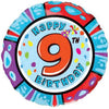 Party Brands 18 inch HAPPY BIRTHDAY - NINE Foil Balloon LAB493-FM