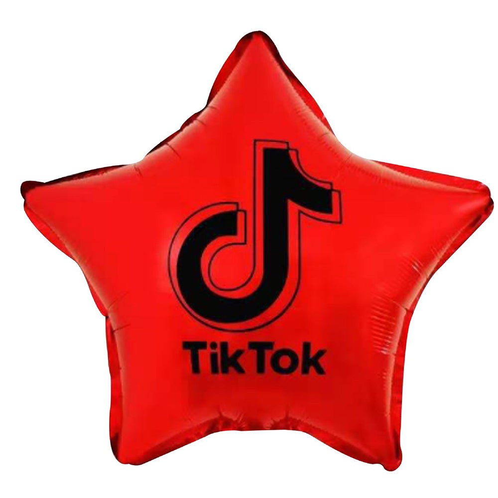 Party Brands 18 inch TIKTOK STAR - RED Foil Balloon 10096-PB-U