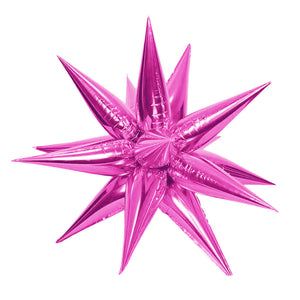 Party Brands 39 inch 3D STAR-BURST - METALLIC MAGENTA (AIR-FILL ONLY) Foil Balloon 10174-PB-P