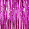 Party Brands 3ft X 6.5ft FOIL FRINGE CURTAIN - METALLIC MAGENTA Fringe Curtains 10145-PB