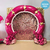 Party Brands 40 inch MODULAR ARCH SHAPED PANEL - GLITTER FUCHSIA Foil Balloon 79673-PB-U