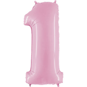 Party Brands 40 inch NUMBER 1 - PINK Foil Balloon 10606-G-U