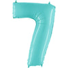 Party Brands 40 inch NUMBER 7 - LIGHT BLUE Foil Balloon 16479-G-U