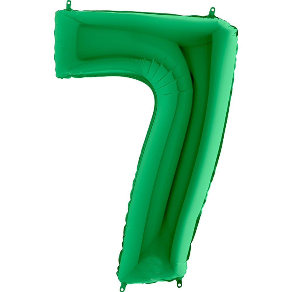 Party Brands 40 inch NUMBER 7 - METALLIC GREEN Foil Balloon 72062-G-U