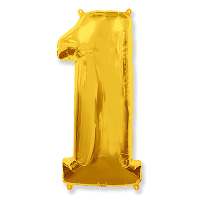 Party Brands 42 inch NUMBER 1 - GOLD Foil Balloon LAB373-FM