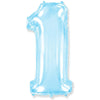 Party Brands 42 inch NUMBER 1 - PARTY BRANDS - PASTEL BLUE Foil Balloon 304855-PB-U