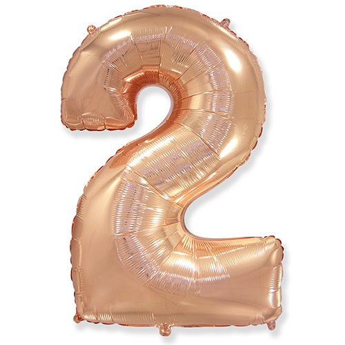 Party Brands 42 inch NUMBER 2 - ROSE GOLD Foil Balloon LAB650-FM