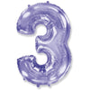 Party Brands 42 inch NUMBER 3 - PARTY BRANDS - LILAC PURPLE Foil Balloon 315714-PB-U