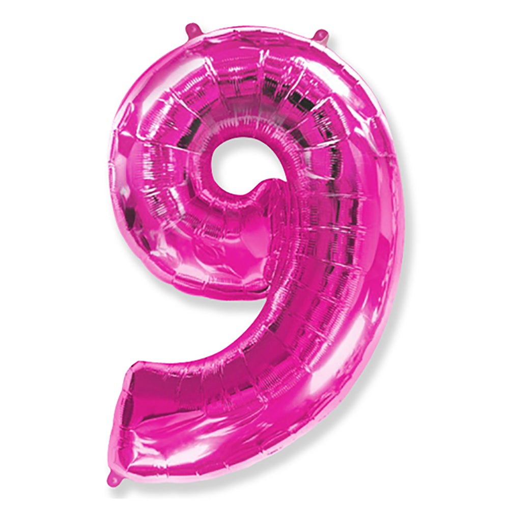 Party Brands 42 inch NUMBER 9 - FUCHSIA Foil Balloon LAB401-FM