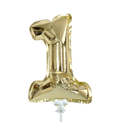 Party Brands 7 inch SELF-INFLATING NUMBER 1 - GOLD Foil Balloon 00871-PB-P