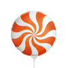 Party Brands 9 inch PEPPERMINT CANDY - ORANGE (AIR-FILL ONLY) Foil Balloon 321036O-PB-U