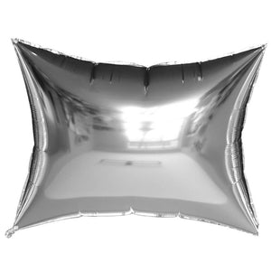 Party Brands RECTANGULAR PILLOW PANEL - SILVER Foil Balloon 79684-PB-U