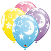 Qualatex 11 inch BABY MOON & STARS - SPECIAL ASSORTMENT Latex Balloons 11698-Q