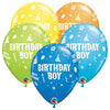 Qualatex 11 inch BIRTHDAY BOY Latex Balloons 11677-Q