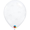 Qualatex 11 inch BOHO RAINBOW & DOTS - DIAMOND CLEAR Latex Balloons