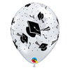 Qualatex 11 inch GRADUATION HATS - DIAMOND CLEAR Latex Balloons