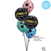 Qualatex 11 inch GRADUATION HATS - DIAMOND CLEAR Latex Balloons