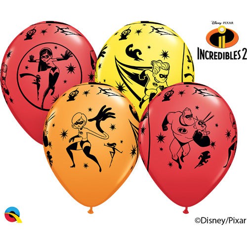 Qualatex 11 inch INCREDIBLES 2 Latex Balloons 80084-Q