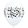 Qualatex 11 inch MUSIC NOTES WRAP Latex Balloons