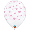 Qualatex 11 inch RANDOM HEARTS-A-ROUND PINK Latex Balloons