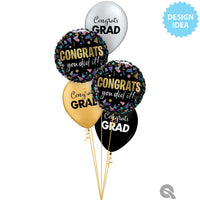 Qualatex 11 inch SIMPLY CONGRATS GRAD - ASSORTED Latex Balloons