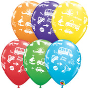 Qualatex 11 inch TRANSPORTATION Latex Balloons