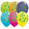 Qualatex 11 inch TROPICAL FLORA Latex Balloons