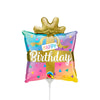 Qualatex 14 inch BIRTHDAY PRESENT MINI SHAPE (AIR-FILL ONLY) Foil Balloon 25126-Q-U