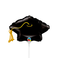 Qualatex 14 inch GRAD CAP & TASSEL MINI SHAPE (AIR-FILL ONLY) Foil Balloon 25755-Q-U