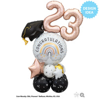 Qualatex 14 inch GRAD CAP & TASSEL MINI SHAPE (AIR-FILL ONLY) Foil Balloon 25755-Q-U