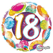 Qualatex 18 inch 18 BIG DOTS & GLITZ Foil Balloon