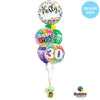 Qualatex 18 inch 60 RAINBOW CONFETTI Foil Balloon 49548-Q-P