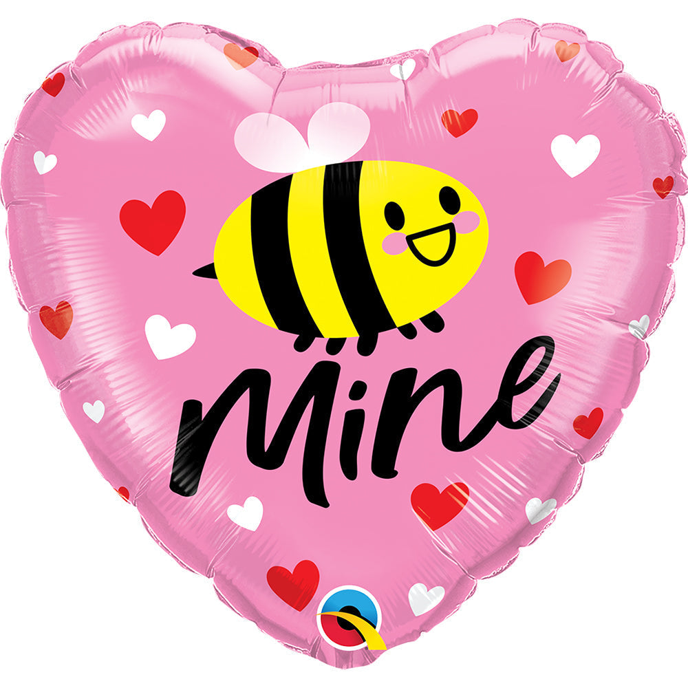 Qualatex 18 inch BEE MINE HEARTS Foil Balloon 16751-Q-U