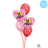 Qualatex 18 inch BEE MINE HEARTS Foil Balloon 16751-Q-U