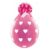 Qualatex 18 inch BIG HEARTS - DIAMOND CLEAR NECK-UP Latex Balloons