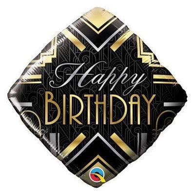 Qualatex 18 inch BIRTHDAY ART DECO Foil Balloon