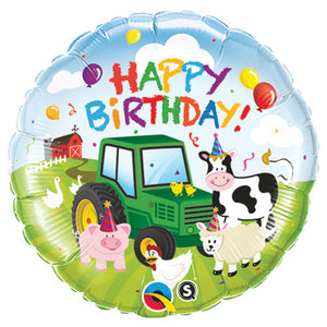 Qualatex 18 inch BIRTHDAY BARNYARD Foil Balloon