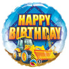 Qualatex 18 inch BIRTHDAY CONSTRUCTION ZONE Foil Balloon