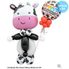 Qualatex 18 inch BIRTHDAY HOLSTEIN COW PATTERN Foil Balloon 26553-Q-P