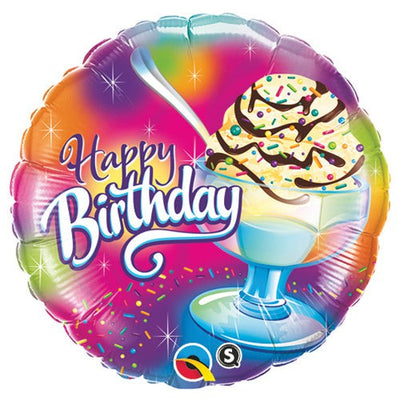 Qualatex 18 inch BIRTHDAY ICE CREAM SUNDAE Foil Balloon