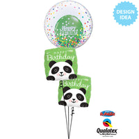 Qualatex 18 inch BIRTHDAY PANDA Foil Balloon 87993-Q-U